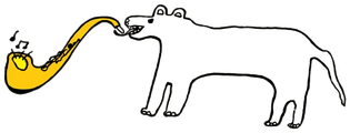 Sax Playing Dog